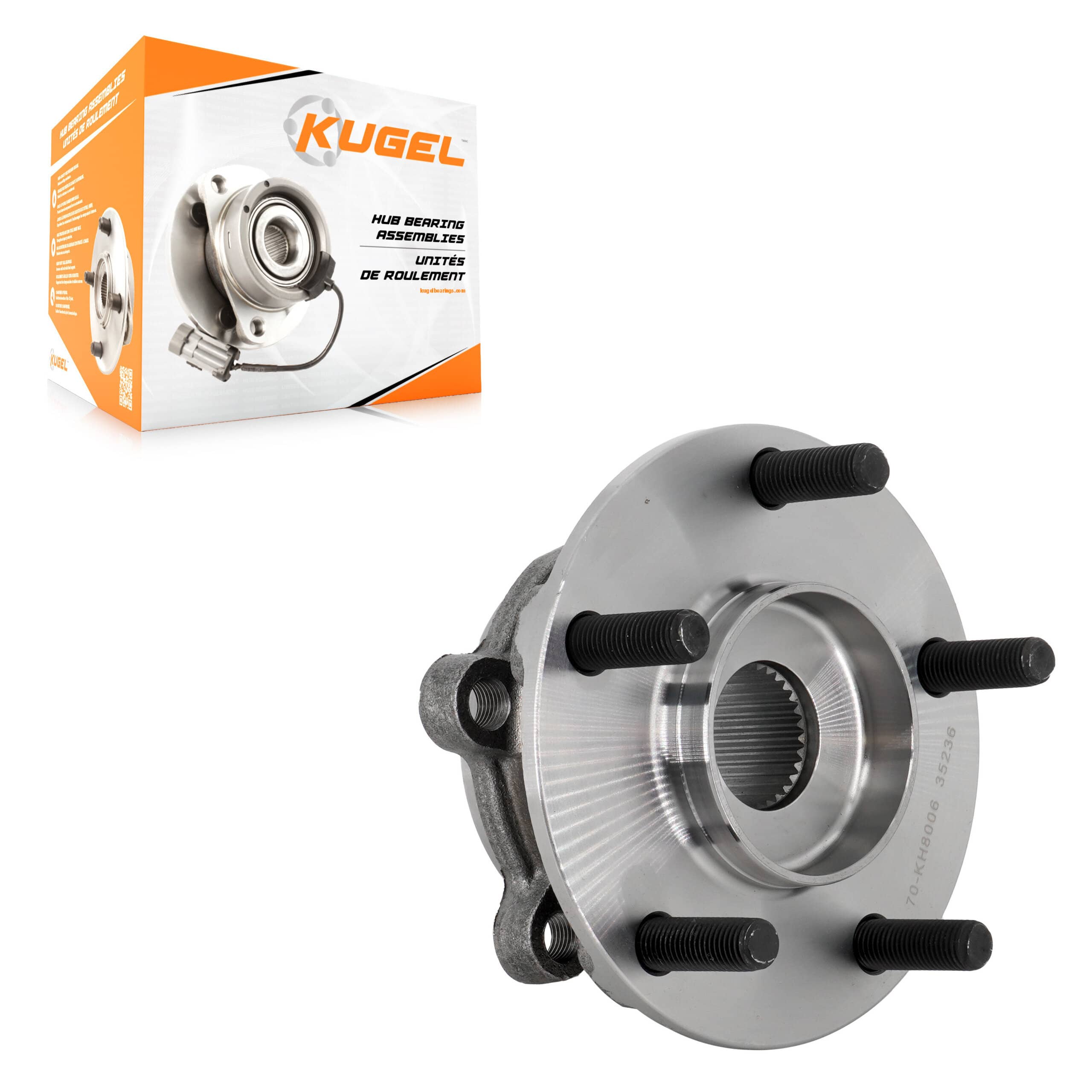 Kugel - 70-KH8006 - Front Wheel Bearing and Hub Assembly