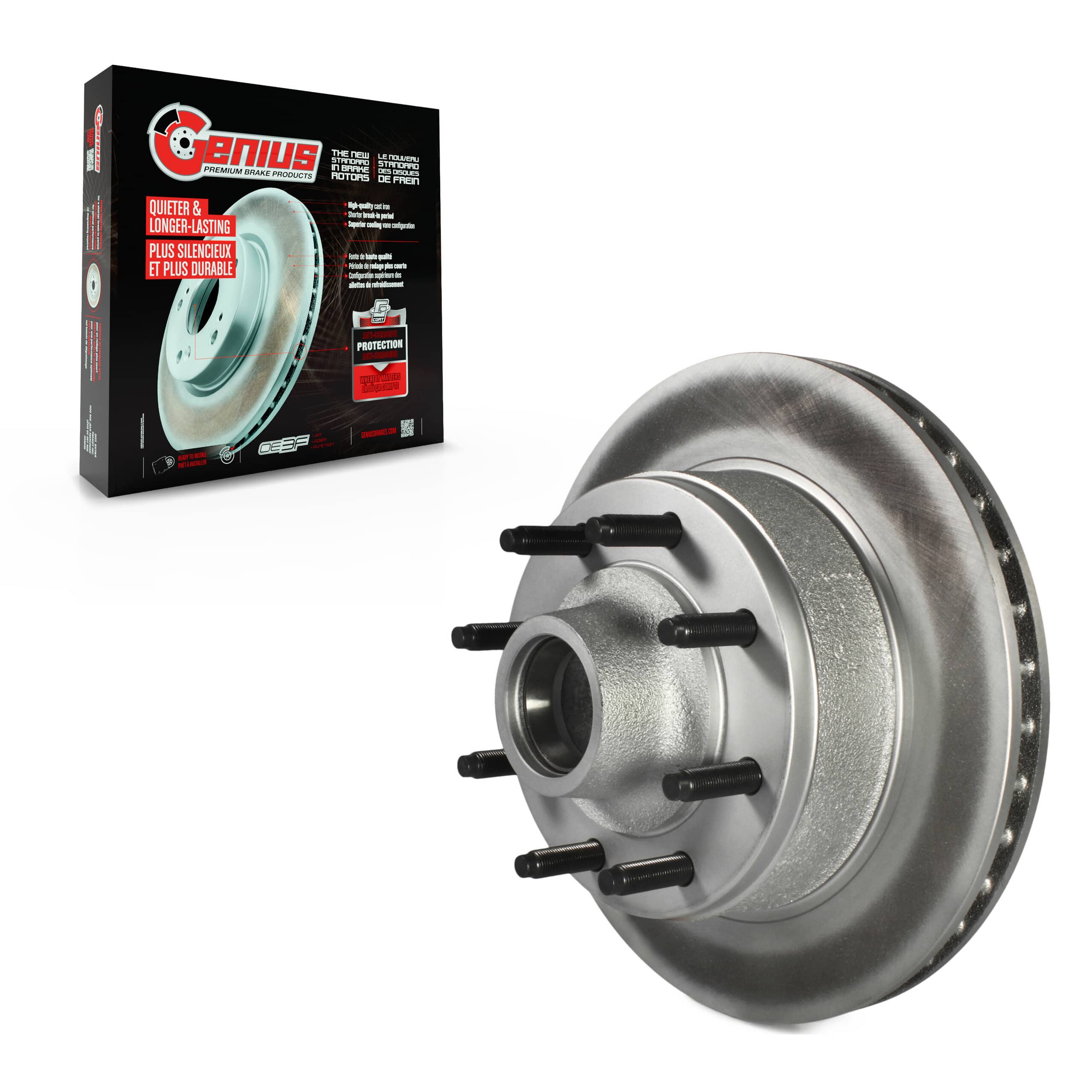 Genius - GCR-66528 - Front Disc Brake Rotor and Hub Assembly