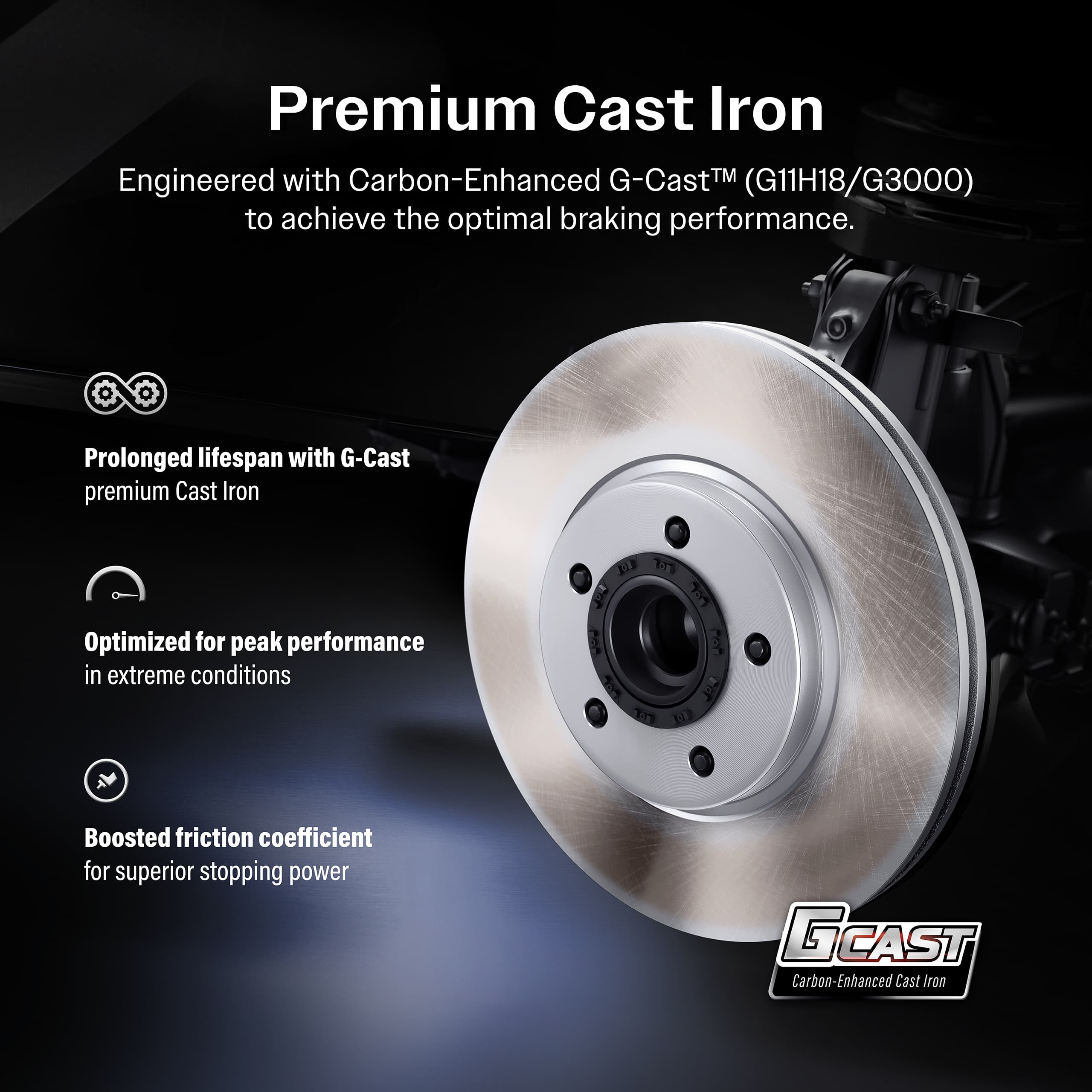 Genius - GCR-G8456 - Front Disc Brake Rotor image 8