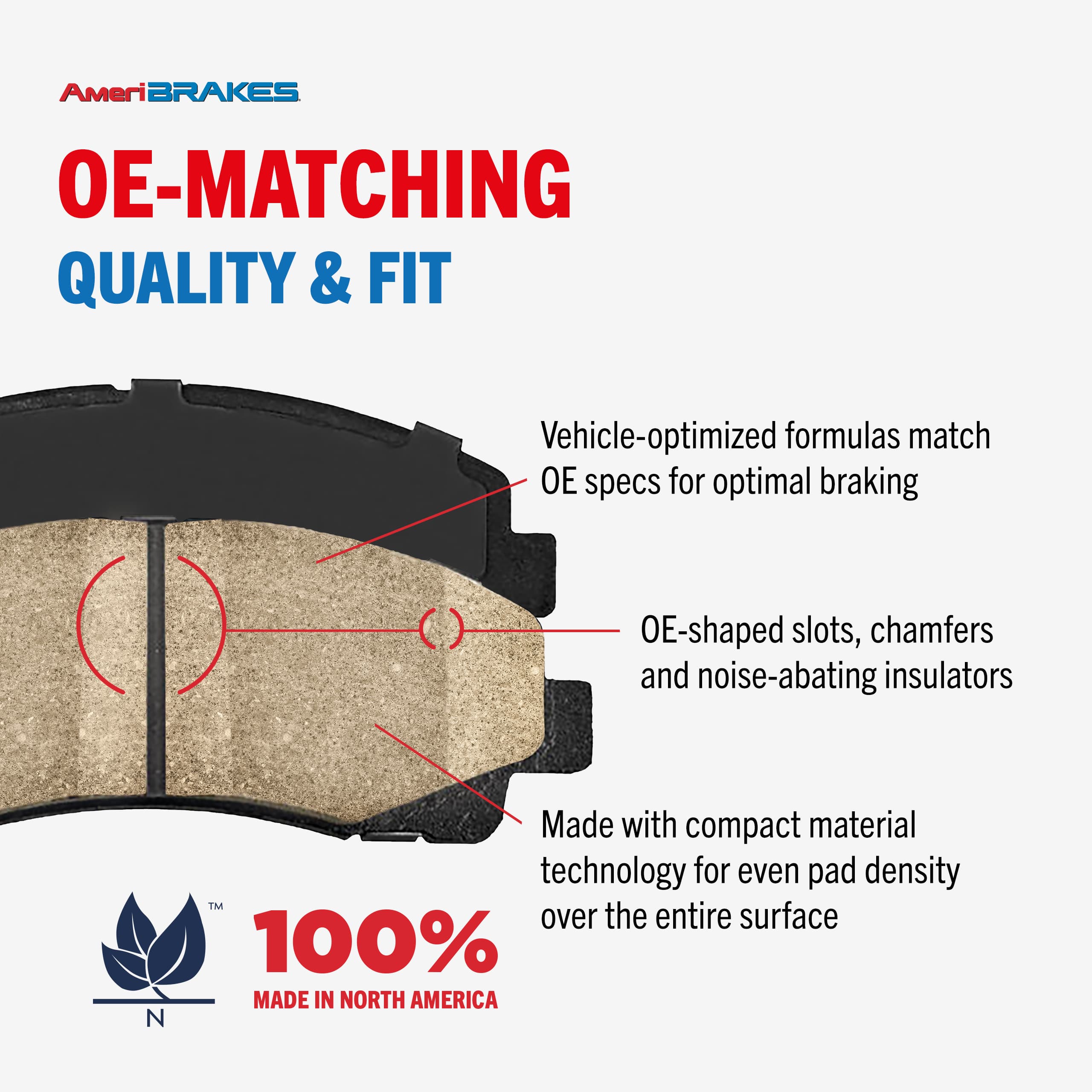 AmeriBRAKES - NWF-PTC929 - Front Disc Brake Pad image 6