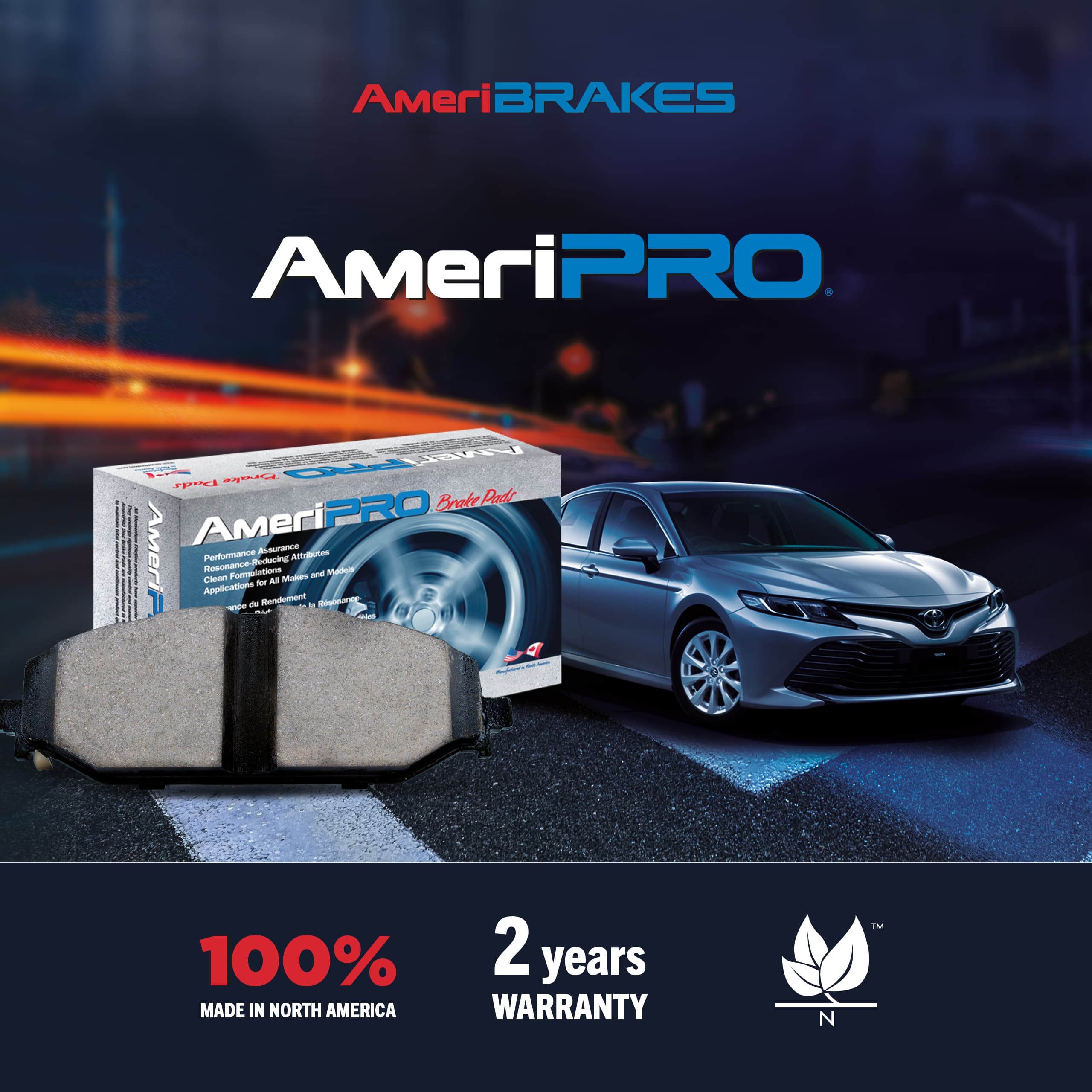 AmeriBRAKES - NWF-PRC914A - Front Disc Brake Pad image 2