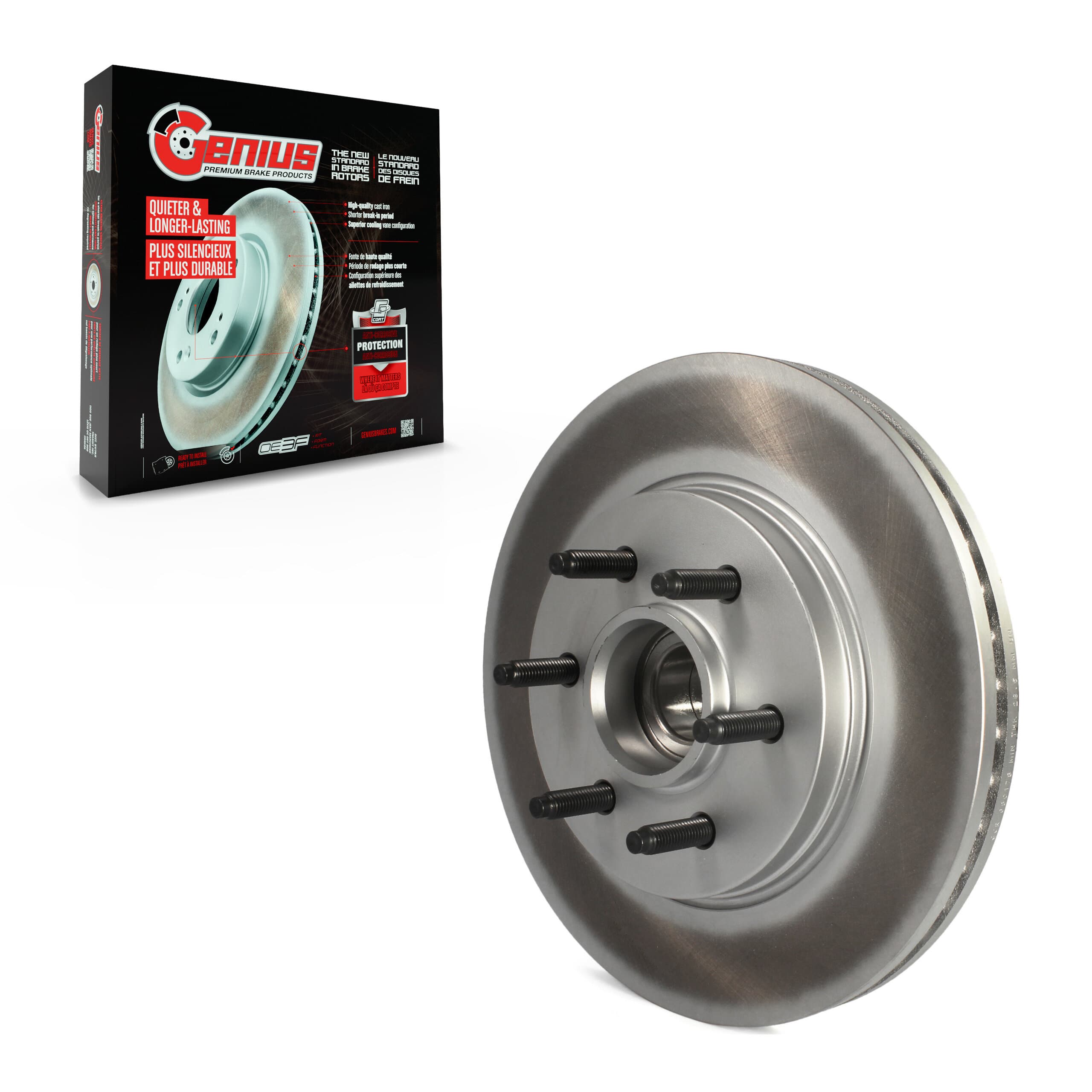 Genius - GCR-680178 - Front Disc Brake Rotor and Hub Assembly image 1