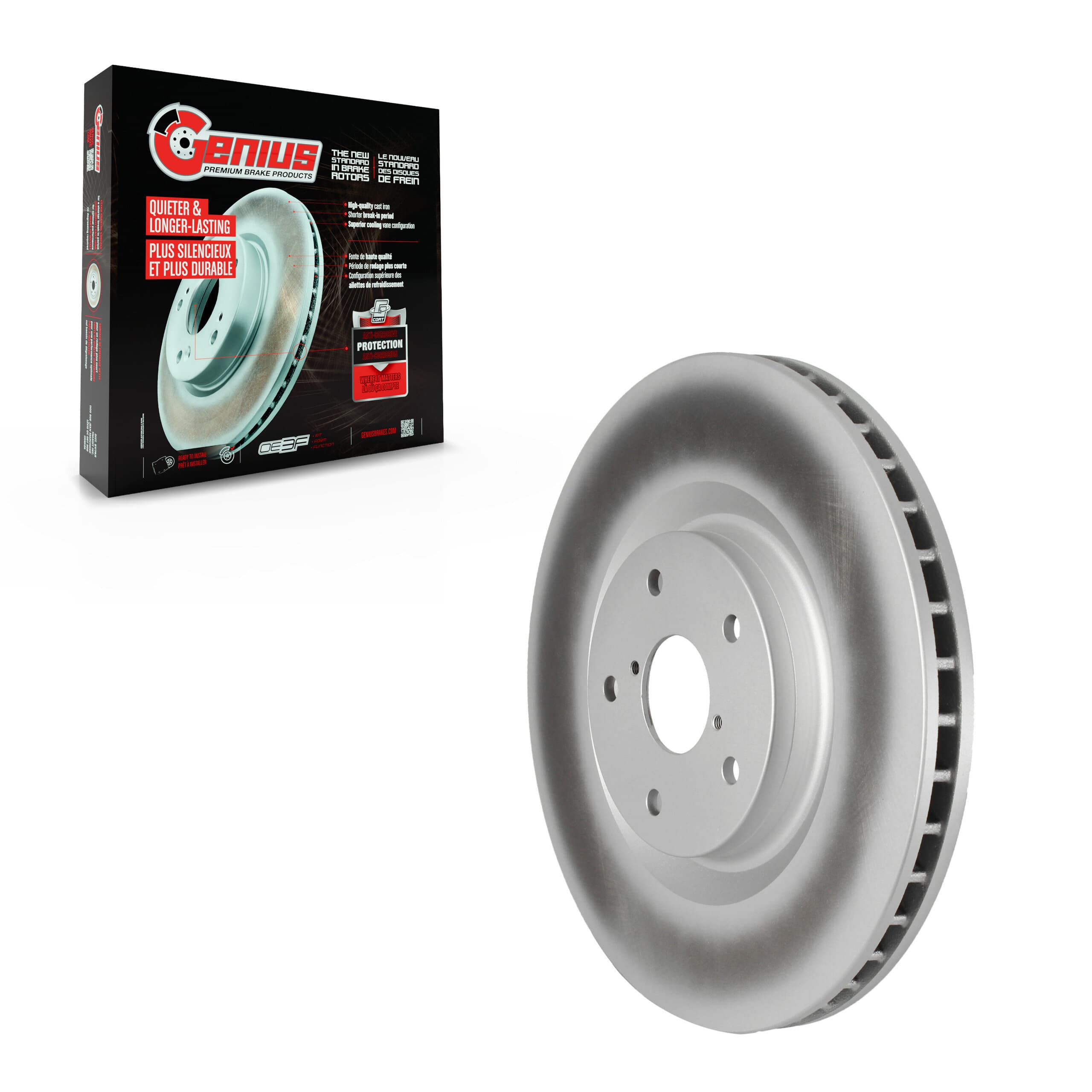 Genius - GCR-982570 - Front Disc Brake Rotor image 1