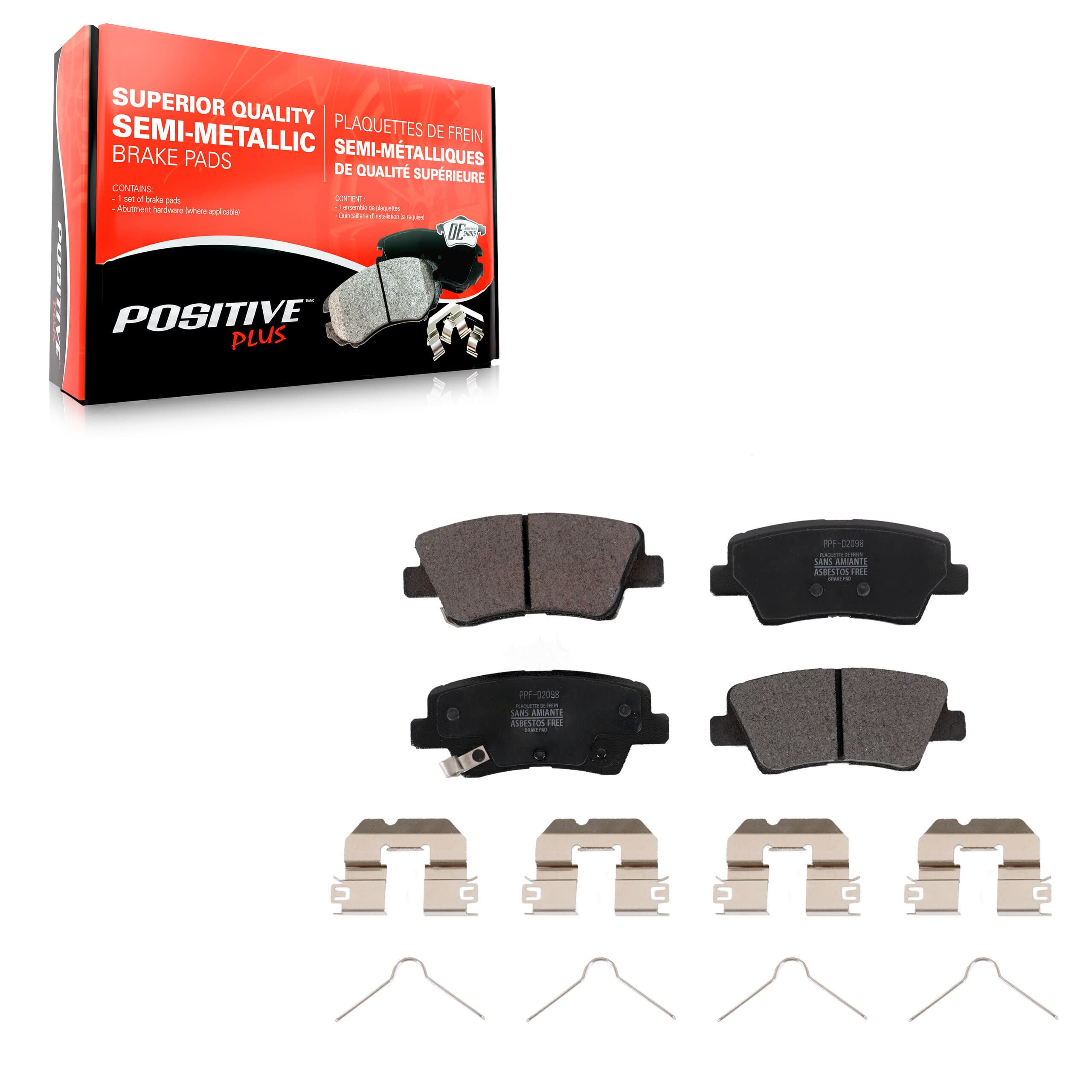 Positive Plus - PPF-D2098 - Rear Disc Brake Pad image 1